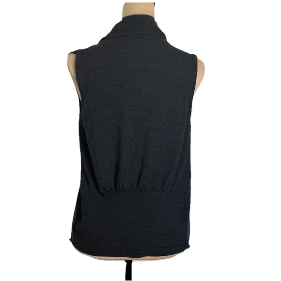 Eddie Bauer Wool Sweater Vest Women’s Size S Gray Open Front Sleeveless - Picture 3 of 5